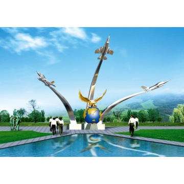 Large modern monument outdoor decoration stainlaees steel